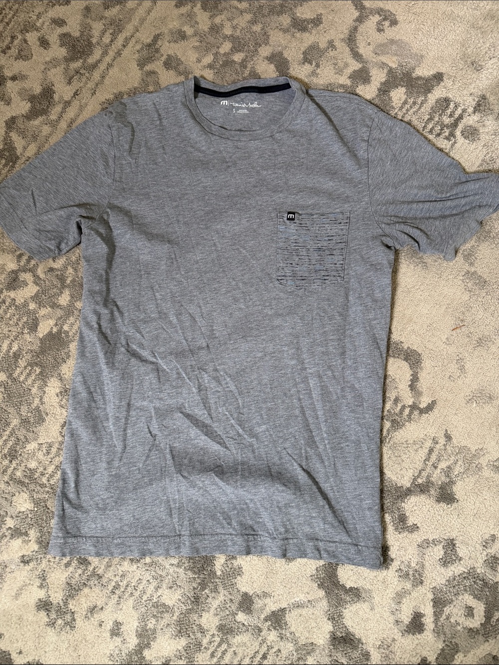 Travis Mathew Heather Gray Pocket Tee